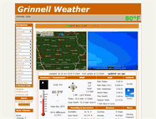 Tablet Screenshot of grinnellweather.com